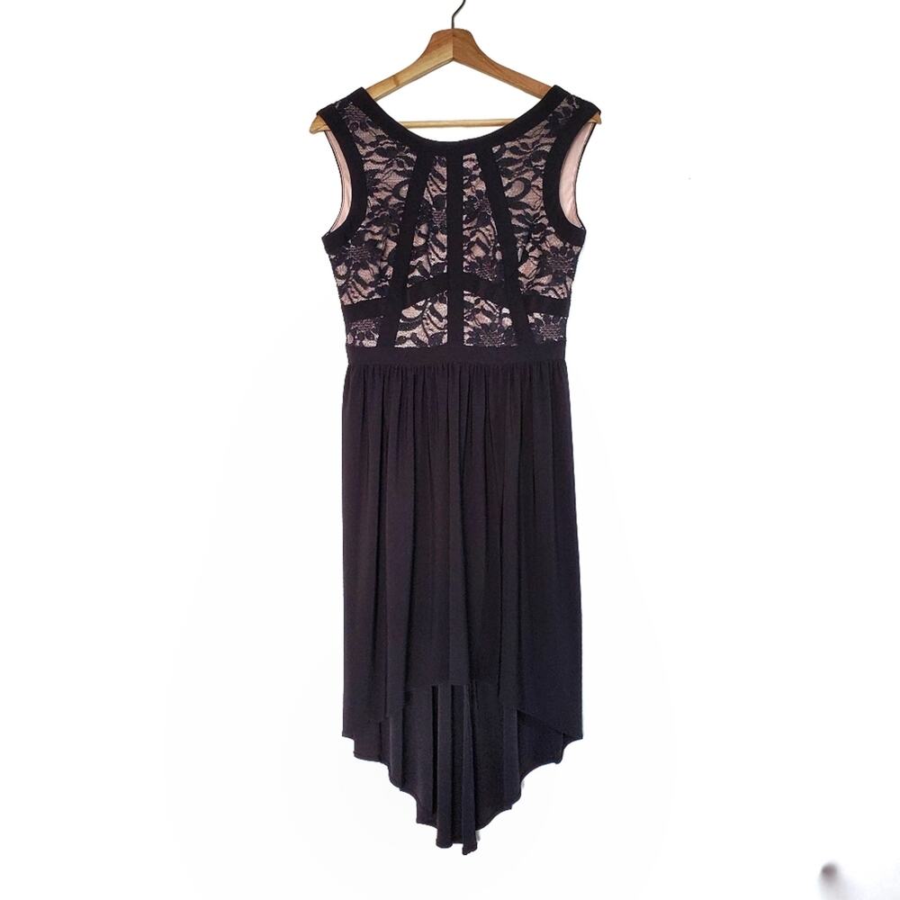 R&M Richards | Lace Bodice Sparkle Cocktail Dress - Picture 2 of 8